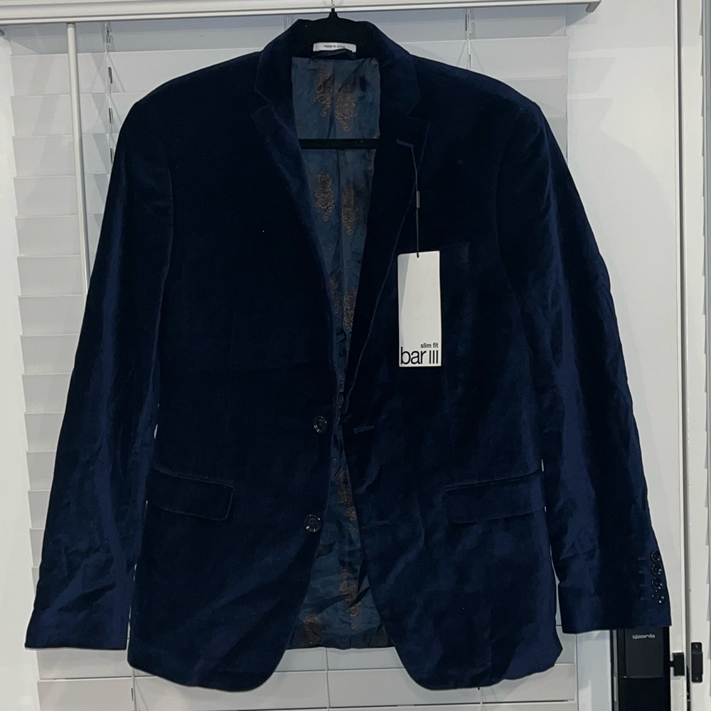 Bar III Men's Dark Blue Sport Coat